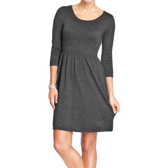 Fit and flare sweater dress | charcoal grey - Picture 2 of 6